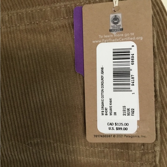 Patagonia Beige Corduroy Pants khaki - Picture 9 of 9